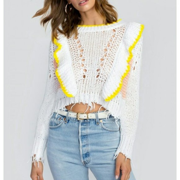 Wildfox “Sorbet stripe” Carlyle crop sweater - Picture 8 of 12